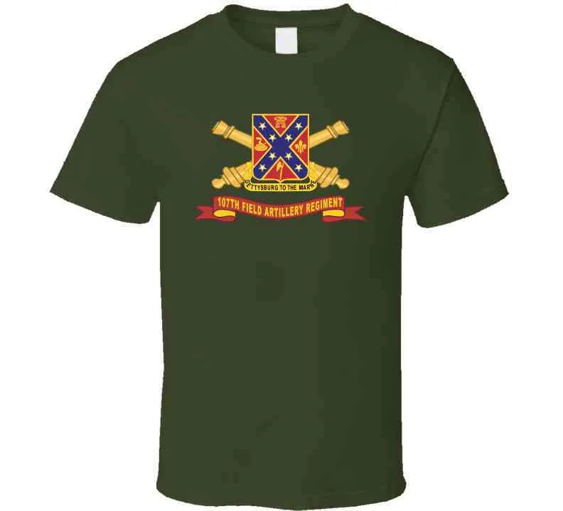 107th Field Artillery Regiment - Dui W Br - Ribbon X 300 Classic T Shirt, Crewneck Sweatshirt, Hoodie, Long Sleeve