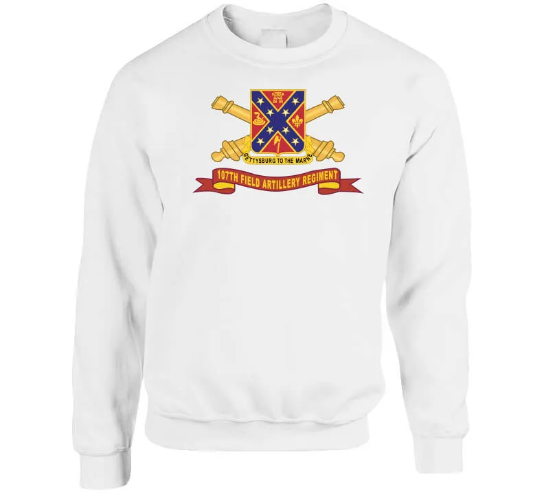 107th Field Artillery Regiment - Dui W Br - Ribbon X 300 Classic T Shirt, Crewneck Sweatshirt, Hoodie, Long Sleeve