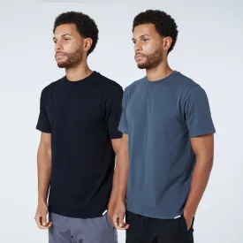 2-Pack Basic Tee | Black and Charcoal