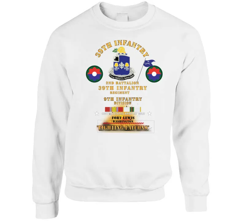 2nd  Bn 39th Infantry - 9th  Infantry Div - Ft Lewis, Wa  - Fighting Falcons  W Cold Svc X 300 Classic T Shirt, Crewneck Sweatshirt, Hoodie, Long Sleeve