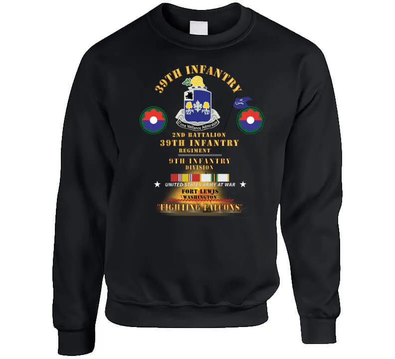 2nd  Bn 39th Infantry - 9th  Infantry Div - Ft Lewis, Wa  - Fighting Falcons  W Cold Svc X 300 Classic T Shirt, Crewneck Sweatshirt, Hoodie, Long Sleeve