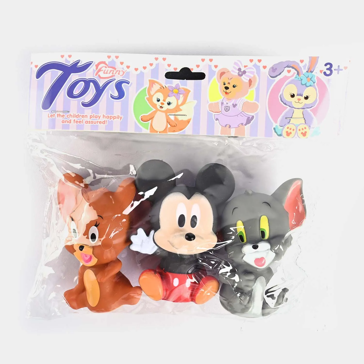 3Pcs Favorite Cartoon Character Soft Silicone For Kids