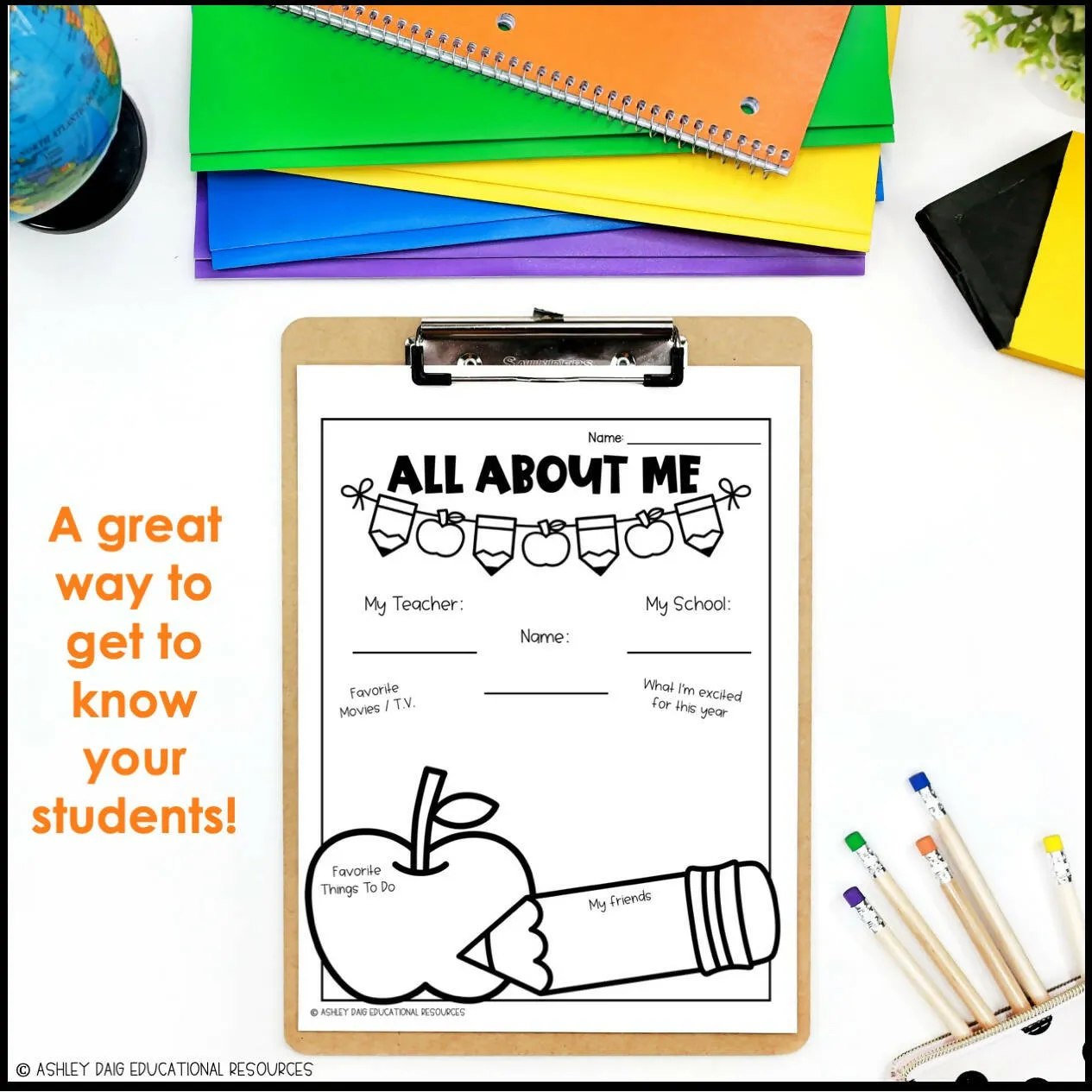 3rd Grade Back to School Activities - First Day of School Third Grade Worksheets | Printable Classroom Resource |  Ashley's Golden Apples