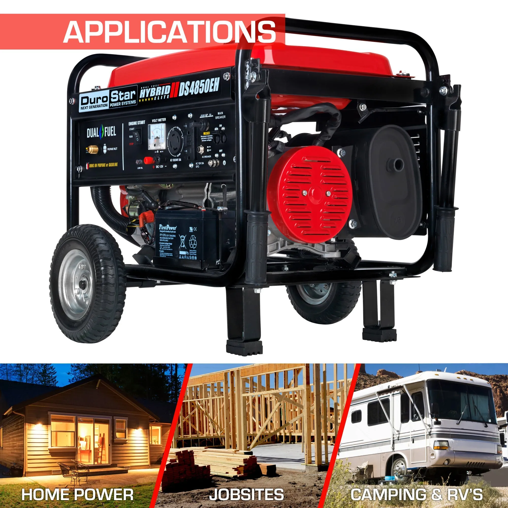 4,850 Watt Dual Fuel Portable Generator