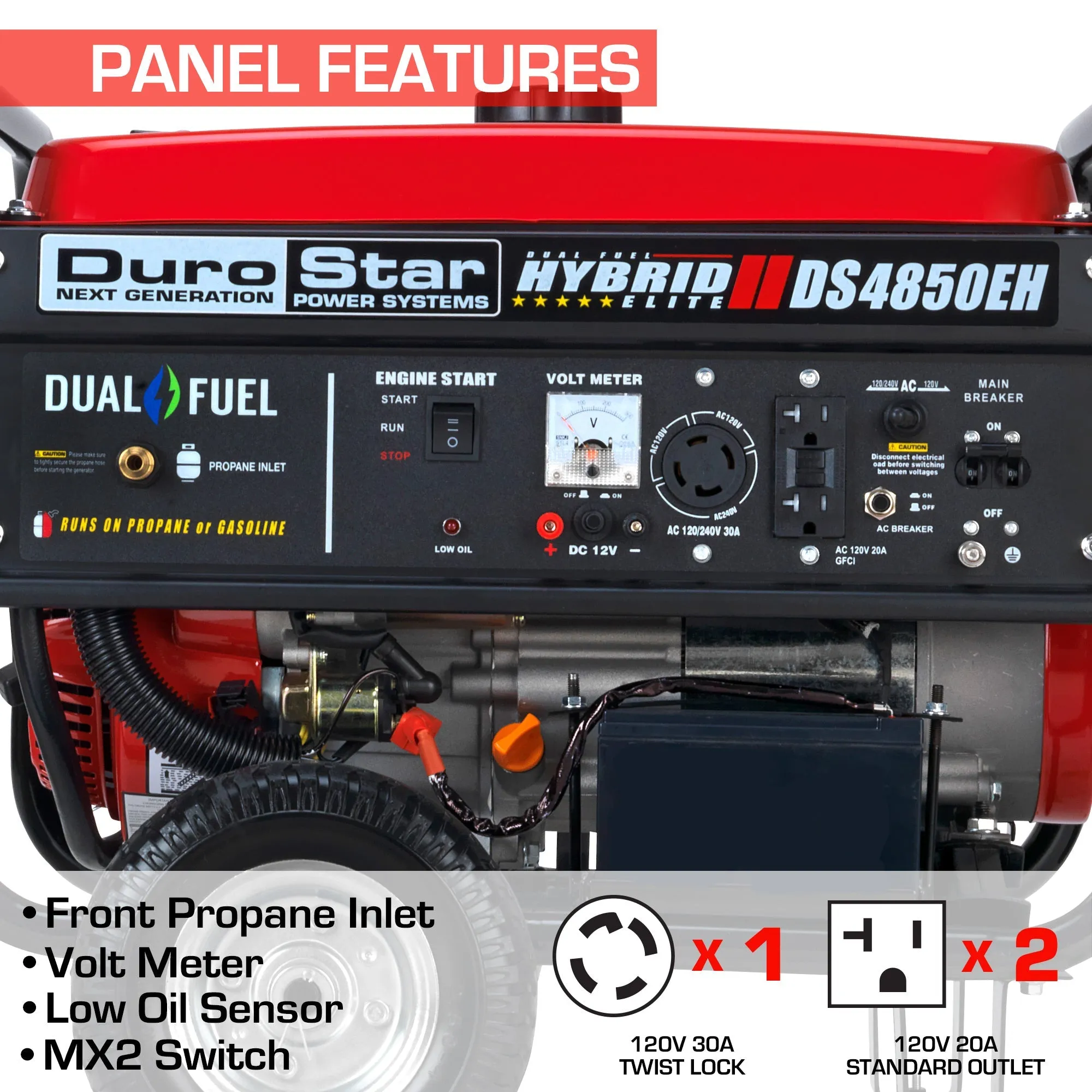 4,850 Watt Dual Fuel Portable Generator