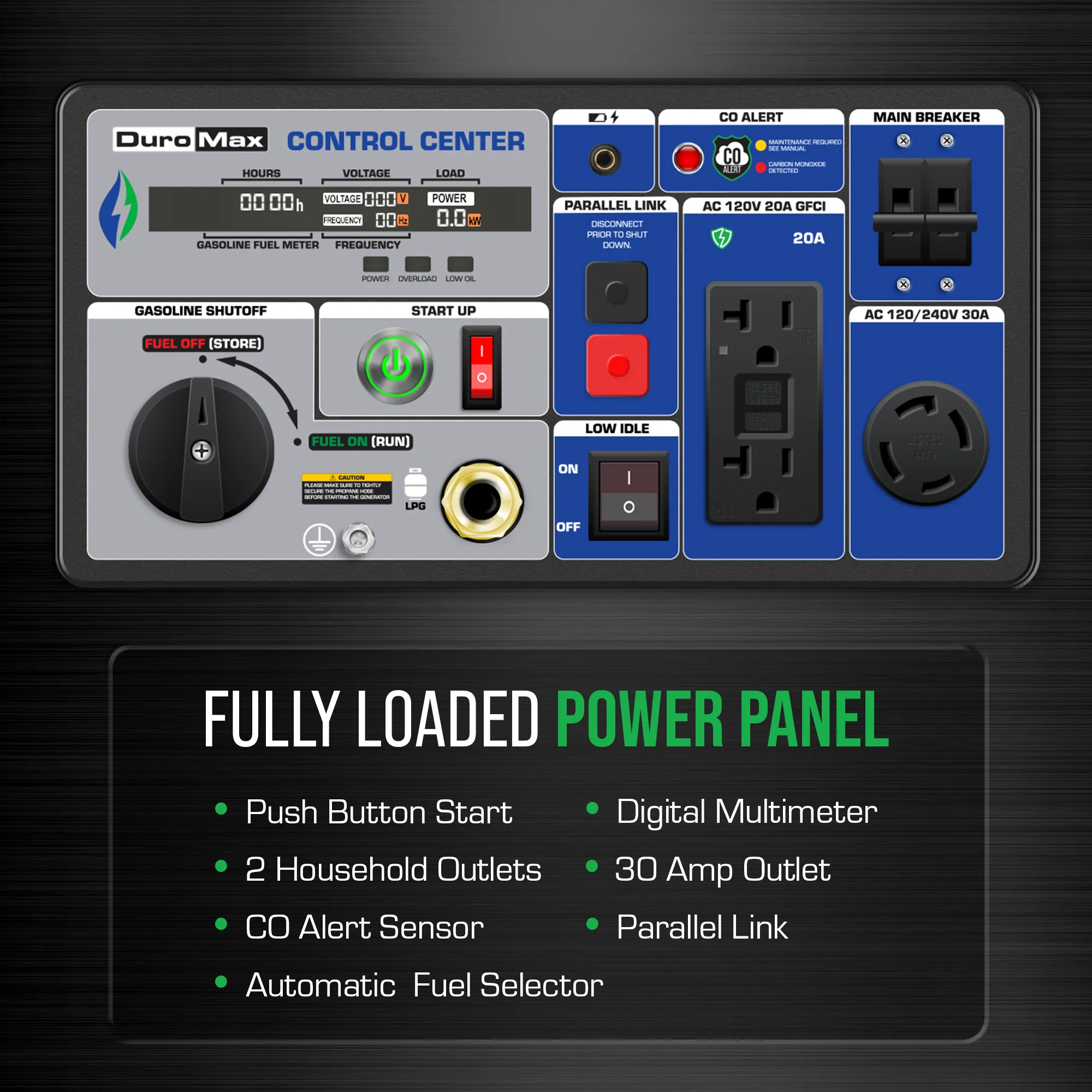 7,000 Watt Portable Dual Fuel Inverter Generator w/ CO Alert