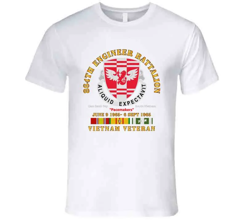 864th Engineer Bn - June 9 1965 - 6 Sept 1965 - Vietnam Vet W Vn Svc Long Sleeve T Shirt