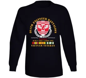 864th Engineer Bn - June 9 1965 - 6 Sept 1965 - Vietnam Vet W Vn Svc Long Sleeve T Shirt