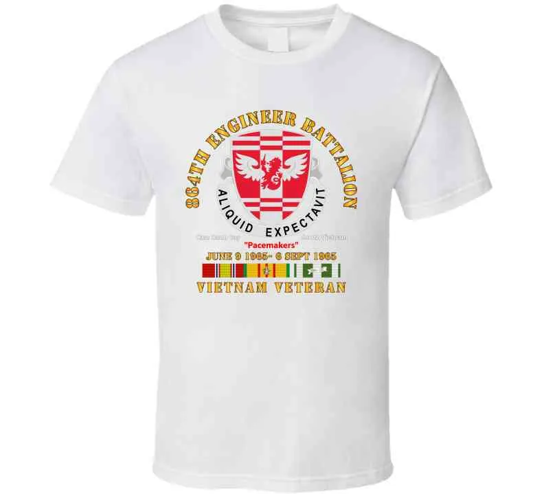 864th Engineer Bn - June 9 1965 - 6 Sept 1965 - Vietnam Vet W Vn Svc Long Sleeve T Shirt