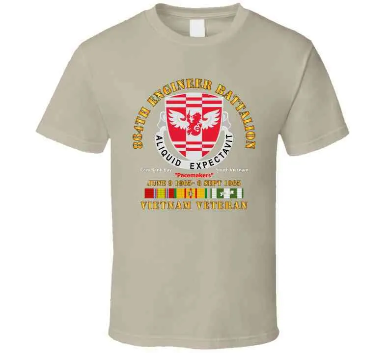 864th Engineer Bn - June 9 1965 - 6 Sept 1965 - Vietnam Vet W Vn Svc Long Sleeve T Shirt