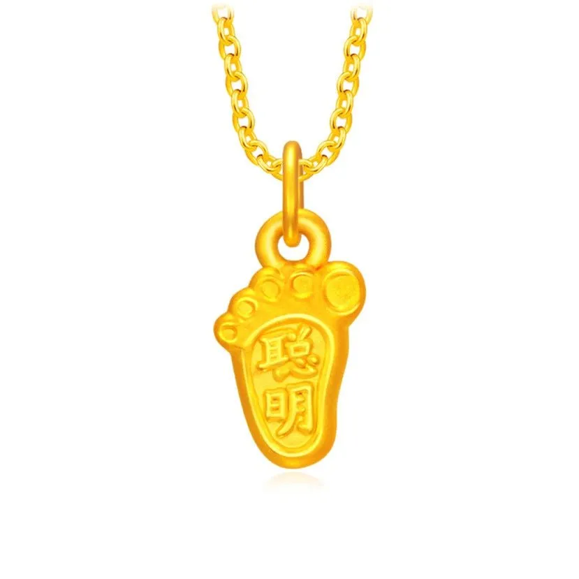 999 Gold Baby Footprint Pendant