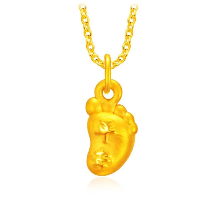 999 Gold Baby Footprint Pendant