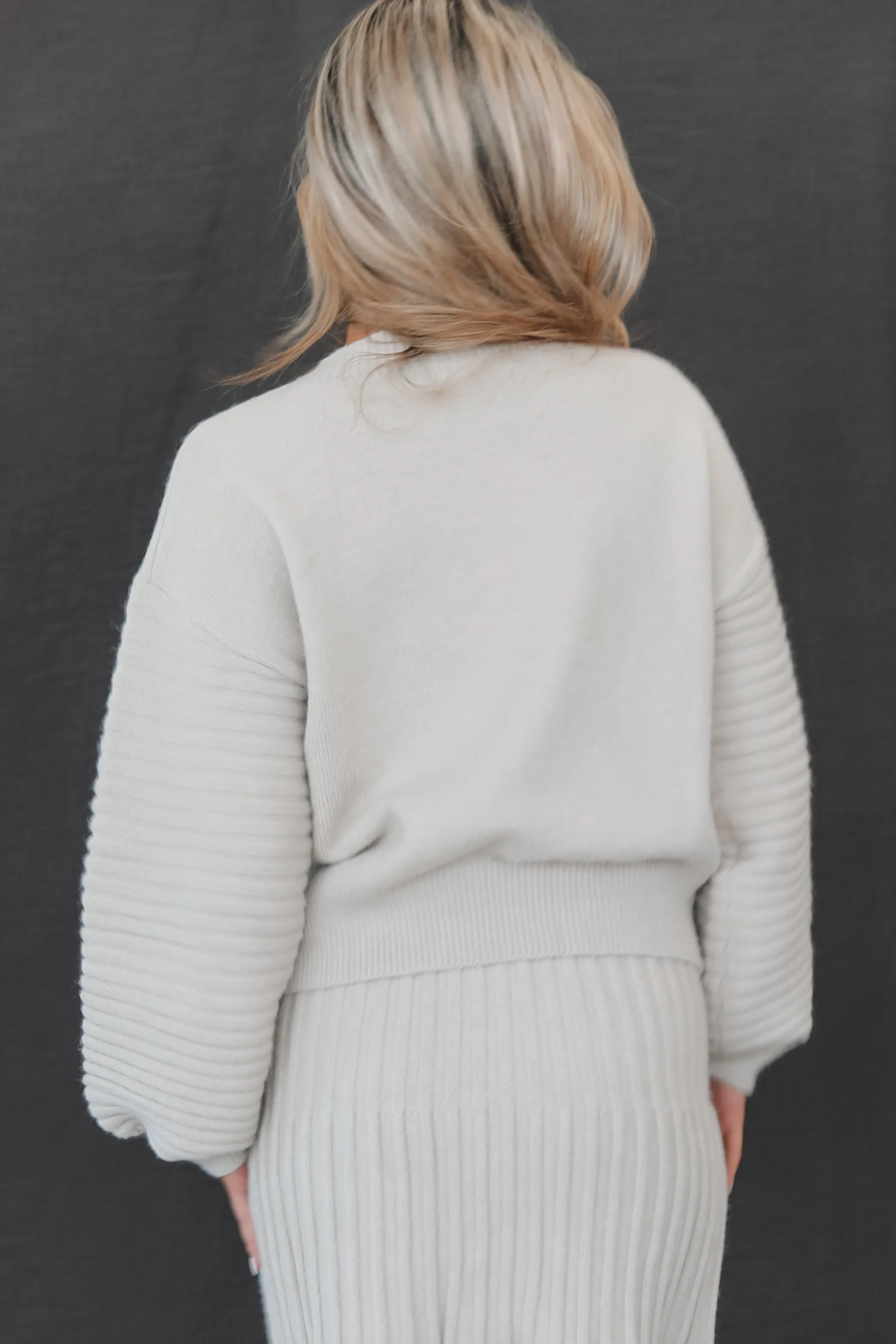 A Little Dressed Up Beige Stockholm Sweater Top