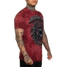 Affliction Lake Insomnia Short Sleeve Red Ochre Crystal Wash T-Shirt