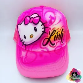 Airbrush Hello Kitty Hat Design