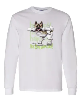 Akita - Who's A Happy Dog - Long Sleeve T-Shirt