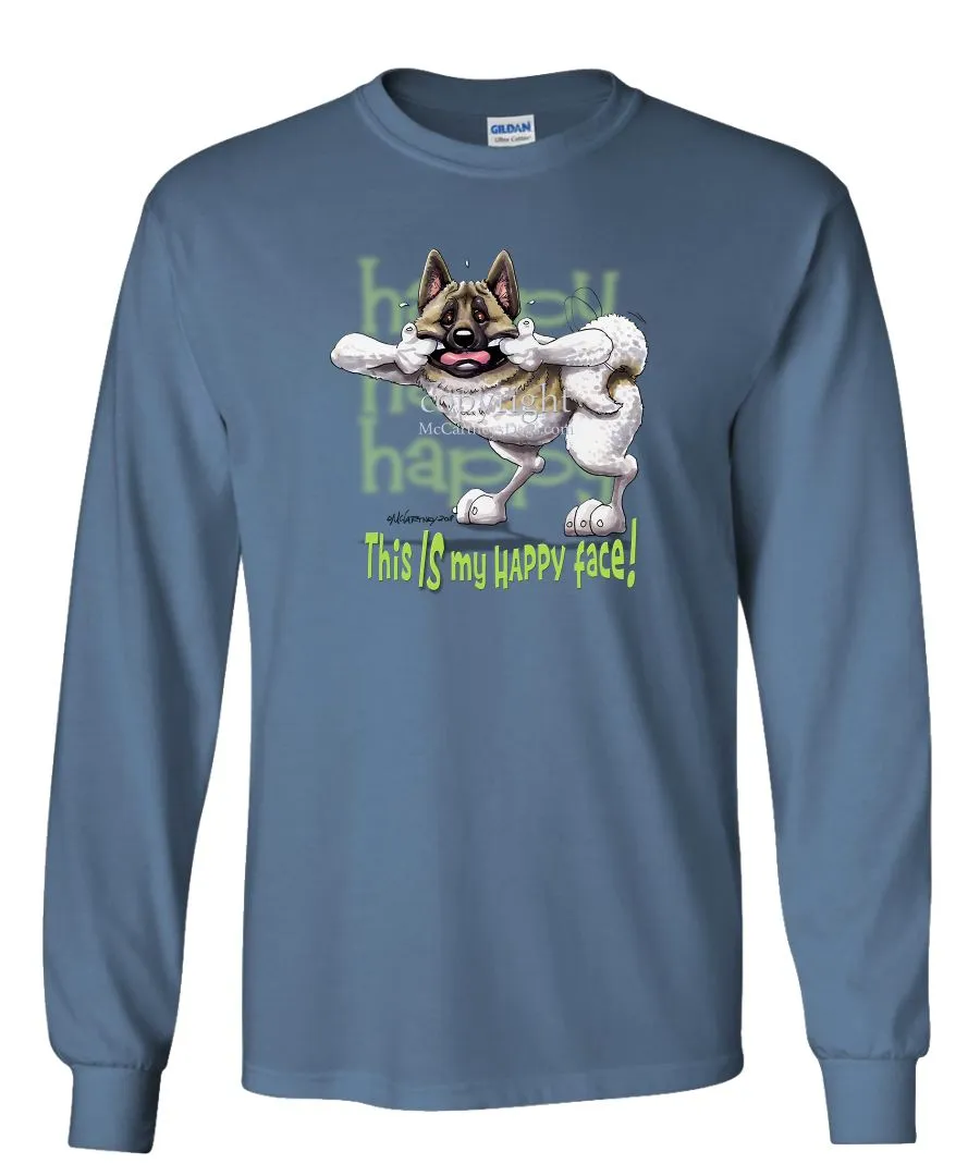 Akita - Who's A Happy Dog - Long Sleeve T-Shirt