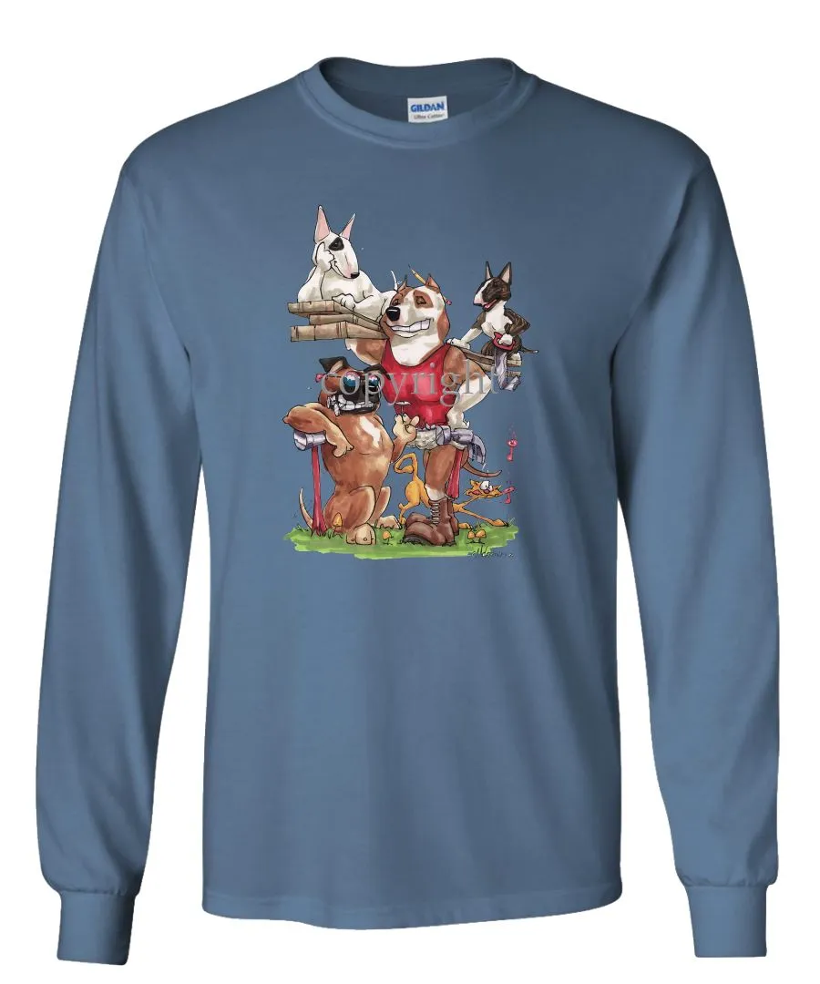 American Staffordshire Terrier - Group Construction - Caricature - Long Sleeve T-Shirt