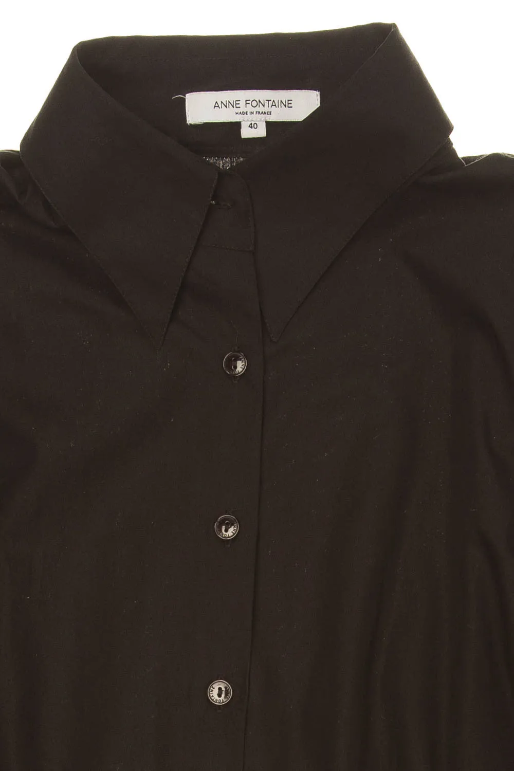 Anne Fontaine - Black Button Down Blouse - FR 40