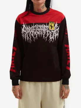 Aries Airtex Metal Long Sleeve Tee W - Black/Red