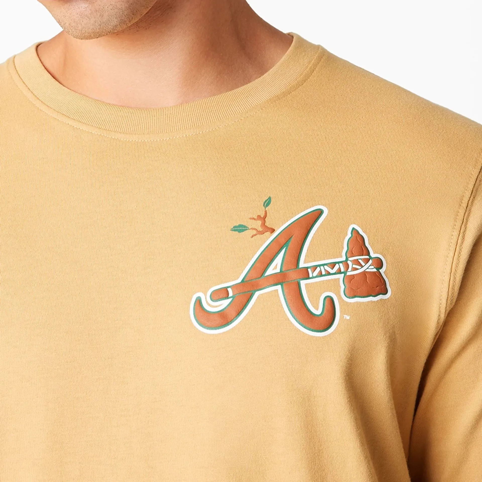 Atlanta Braves Camp Beige Long Sleeve T-Shirt