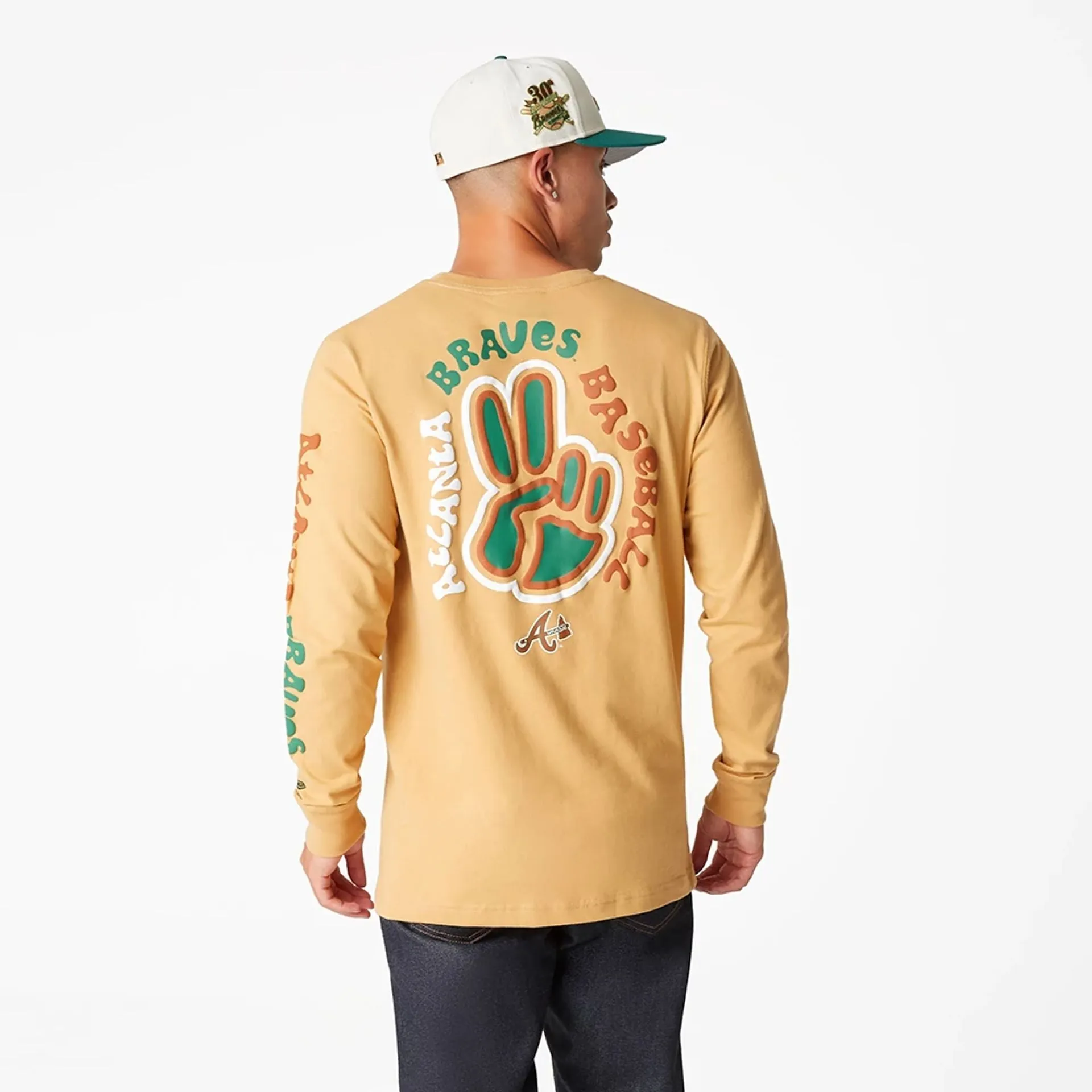 Atlanta Braves Camp Beige Long Sleeve T-Shirt