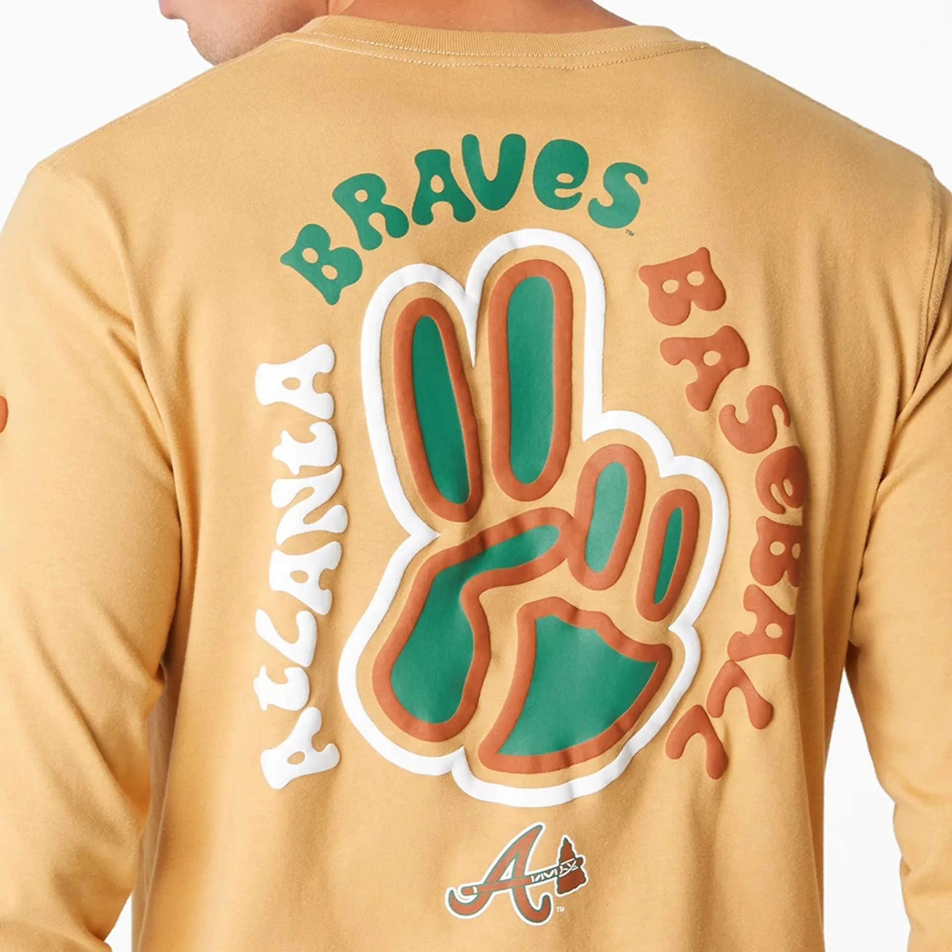 Atlanta Braves Camp Beige Long Sleeve T-Shirt