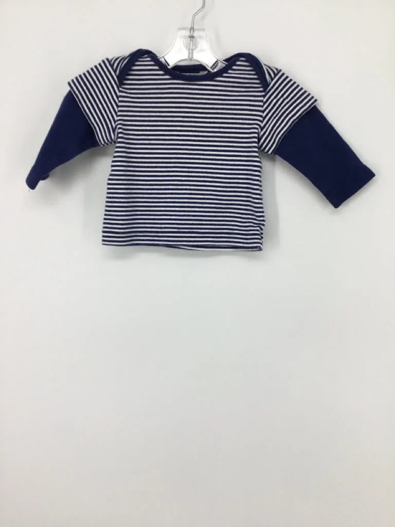 Baby Boden Child Size 0-3 Months Navy Stripe T-shirt - boys