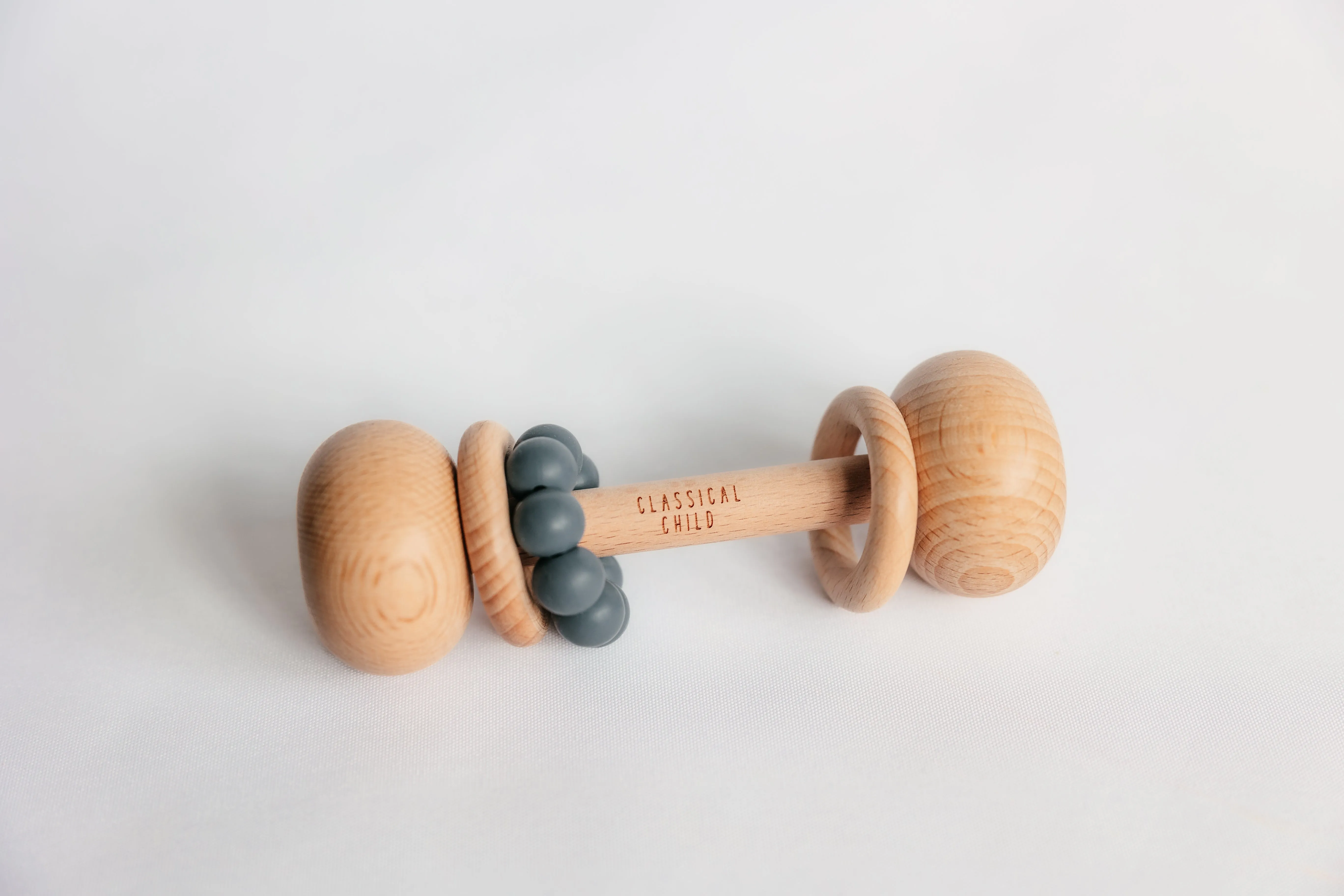 Beech & Silicone Rattle Denim