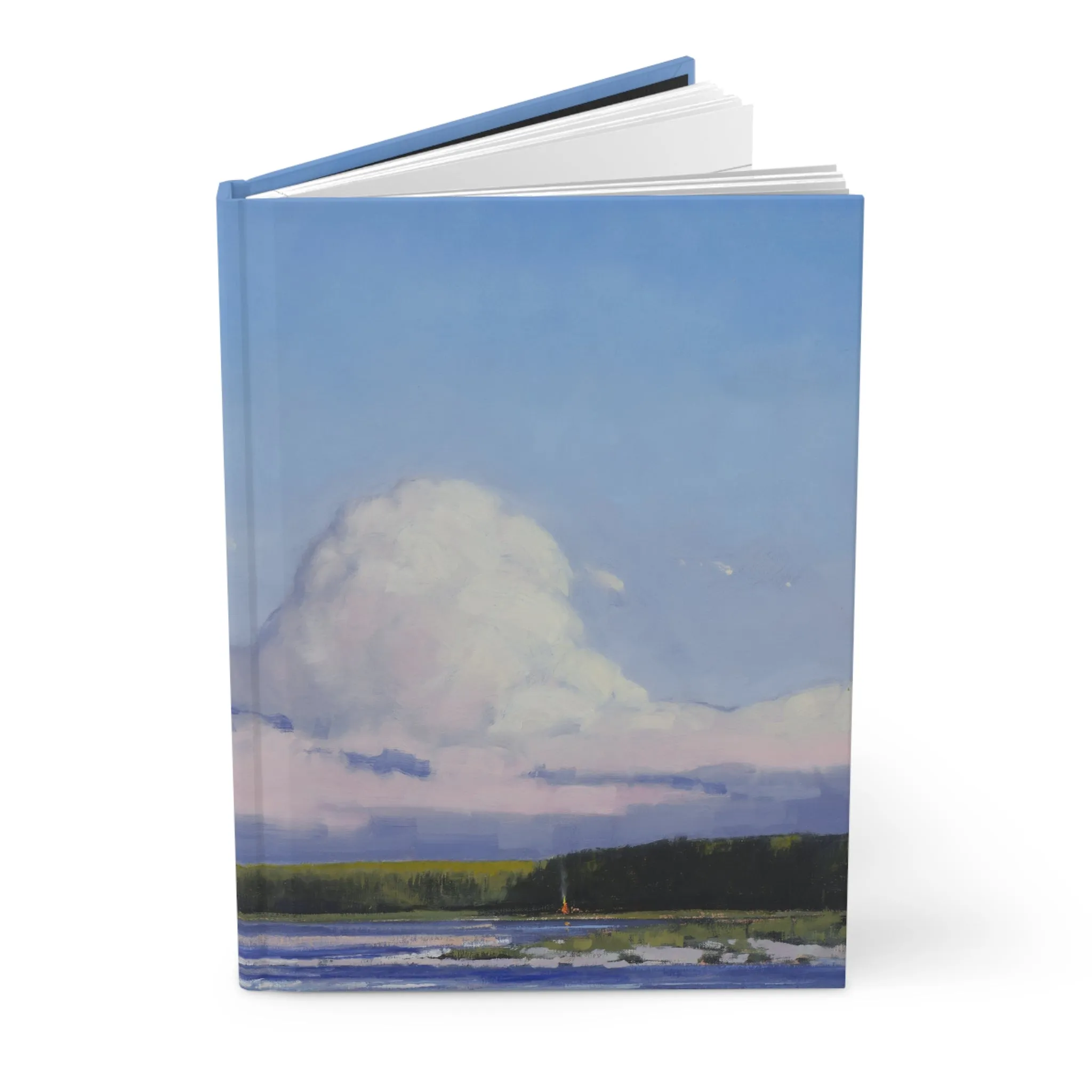 Ben Bauer: "Bonfire Time, Baileys Harbor, Door County" - Hardcover Journal Matte