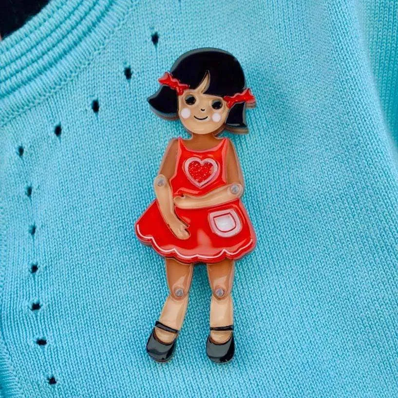 Bendy Wendy Doll Brooch