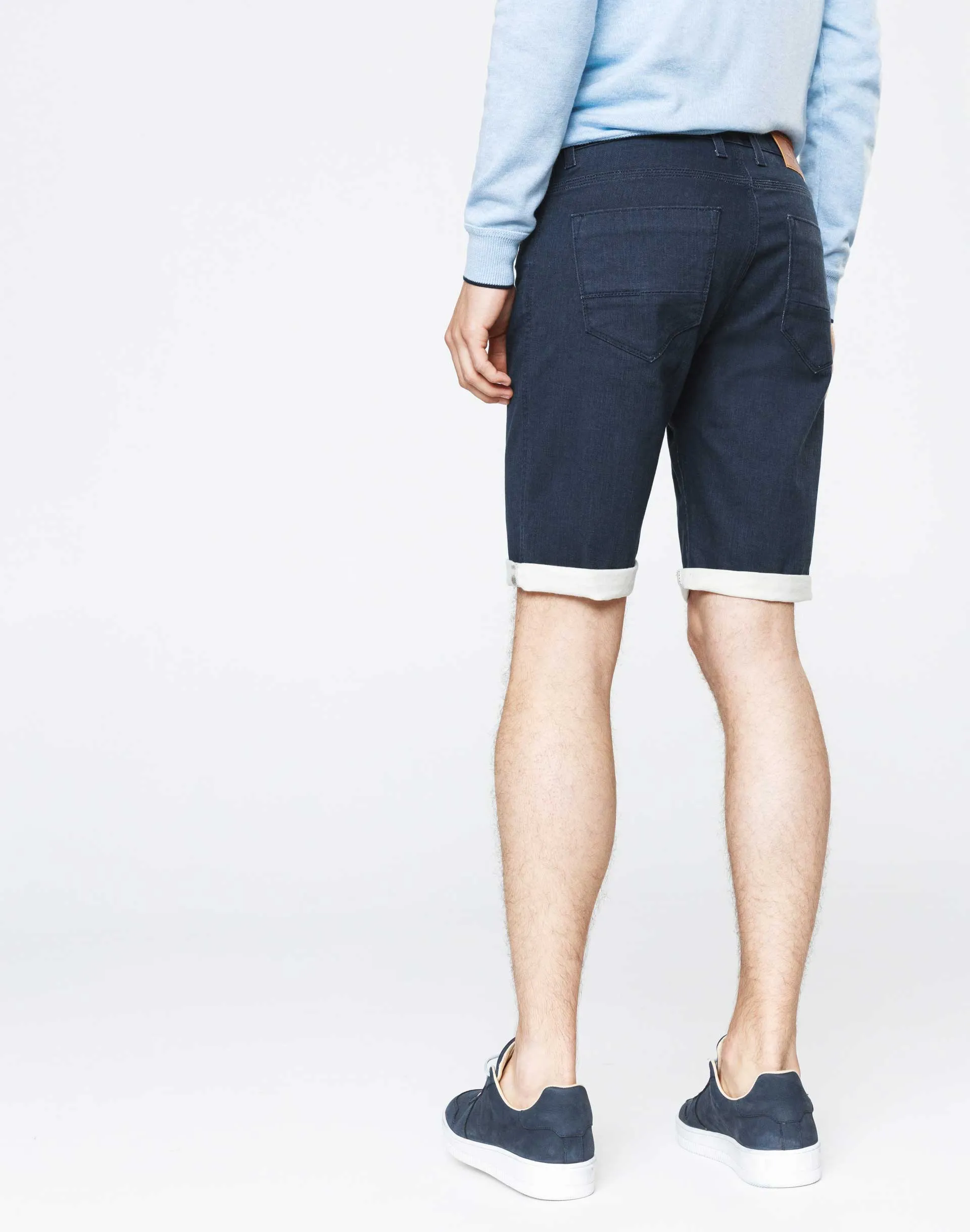 Bermuda slim denim marine