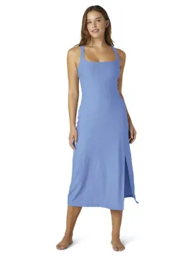 Beyond Yoga Featherweight Getaway Dress FLOWER BLUE HEATHER