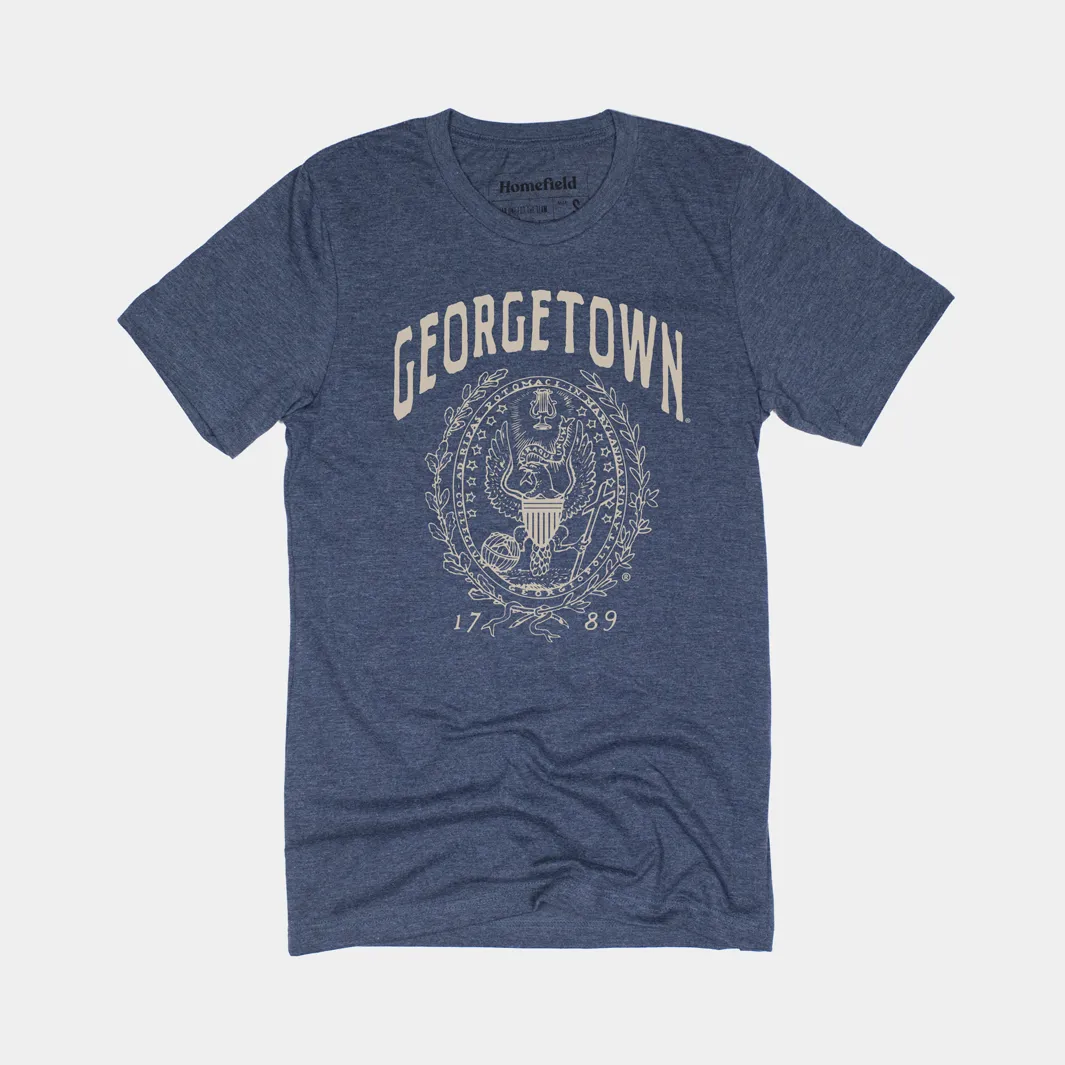 Blue Georgetown University Seal Shirt