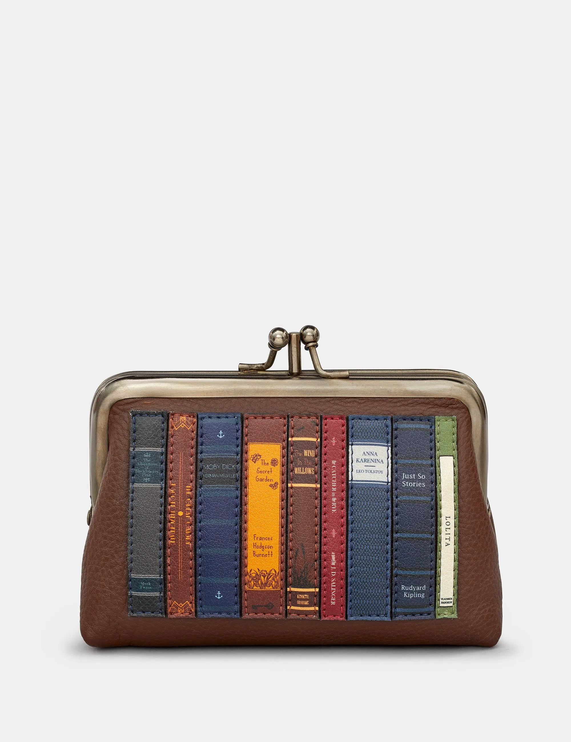 Bookworm Brown Leather Aubrey Frame Purse