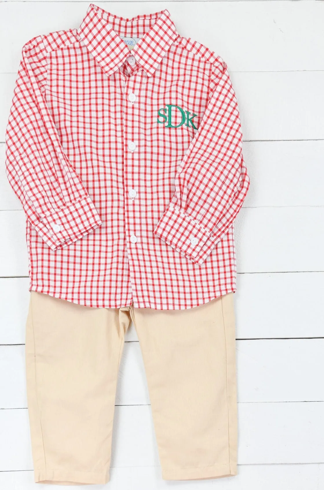 Boys Christmas Best Button Down Pant Set