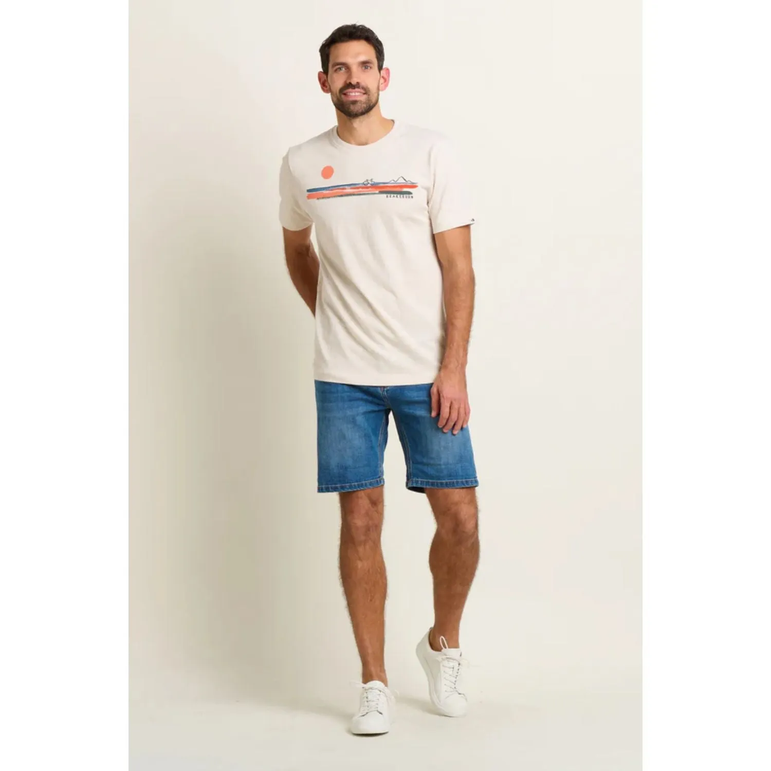 Brakeburn XL White Printed Bike T-Shirt