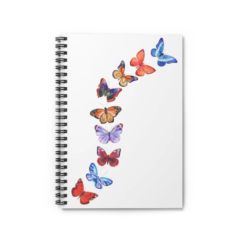 Butterflies in Flight Spiral Journal - Ruled Line