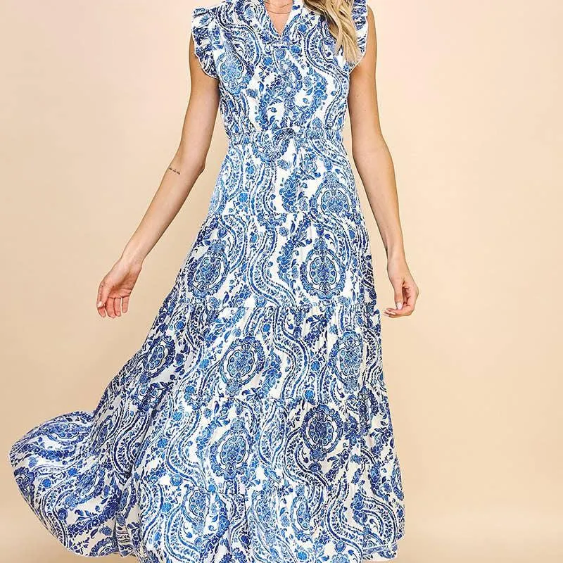 Camille Paisley Maxi Dress