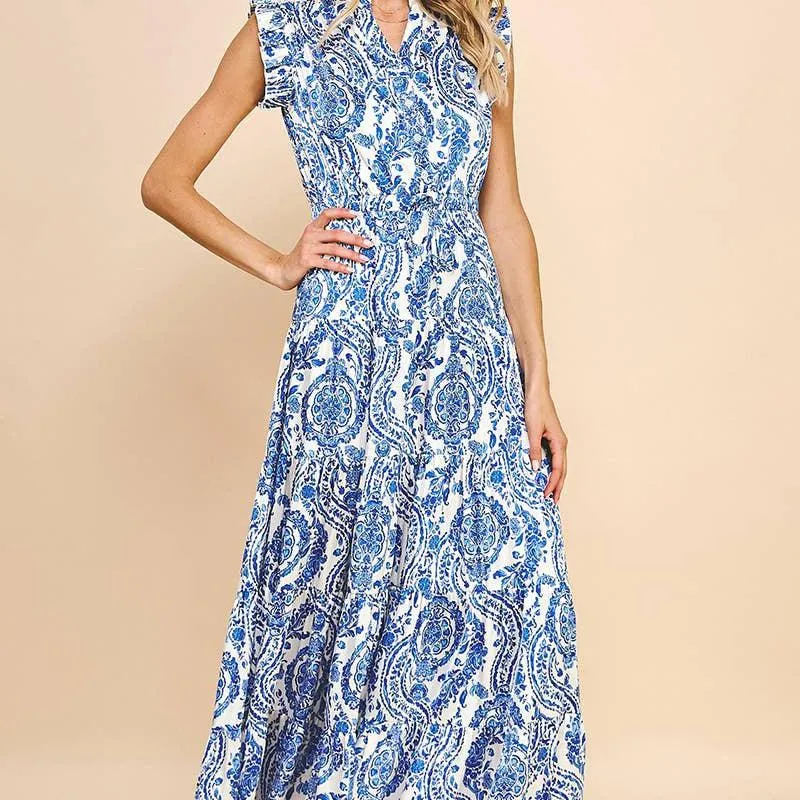 Camille Paisley Maxi Dress