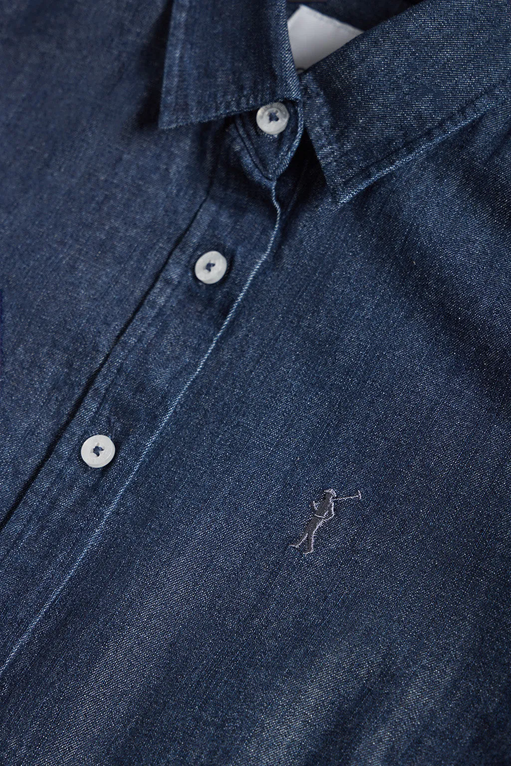 Camisa denim Slim fit con logo bordado Rigby Go