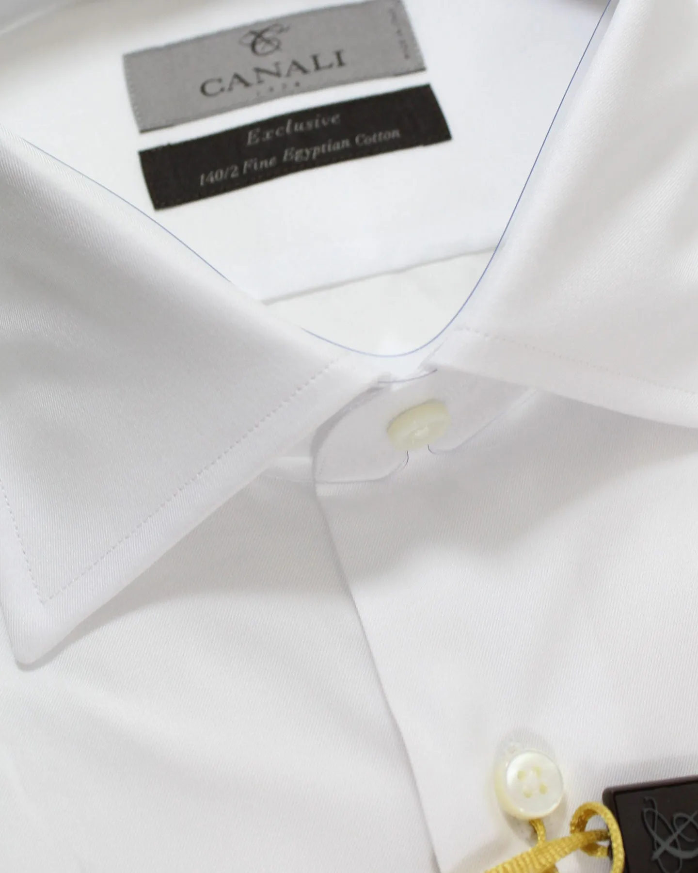 Canali Dress Shirt White 40 - 15 3/4 - Exclusive Collection