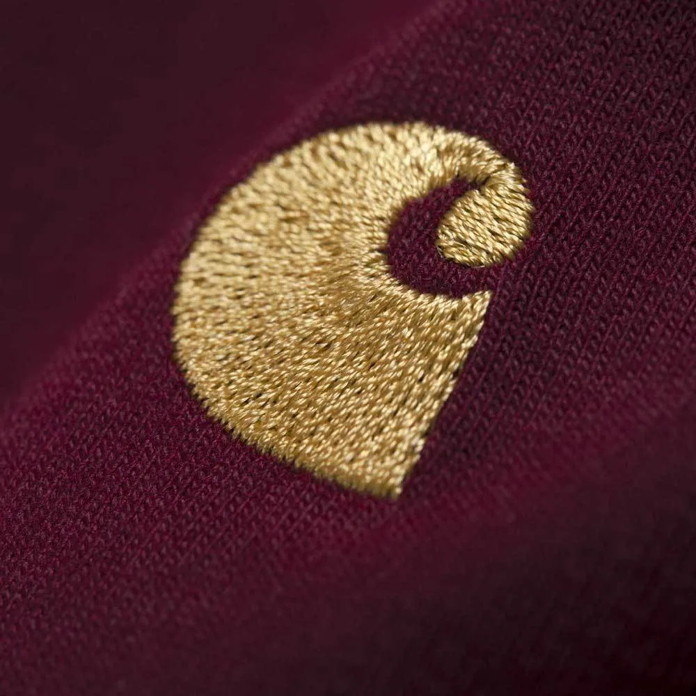 Carhartt Chase T-Shirt - Cranberry / Gold