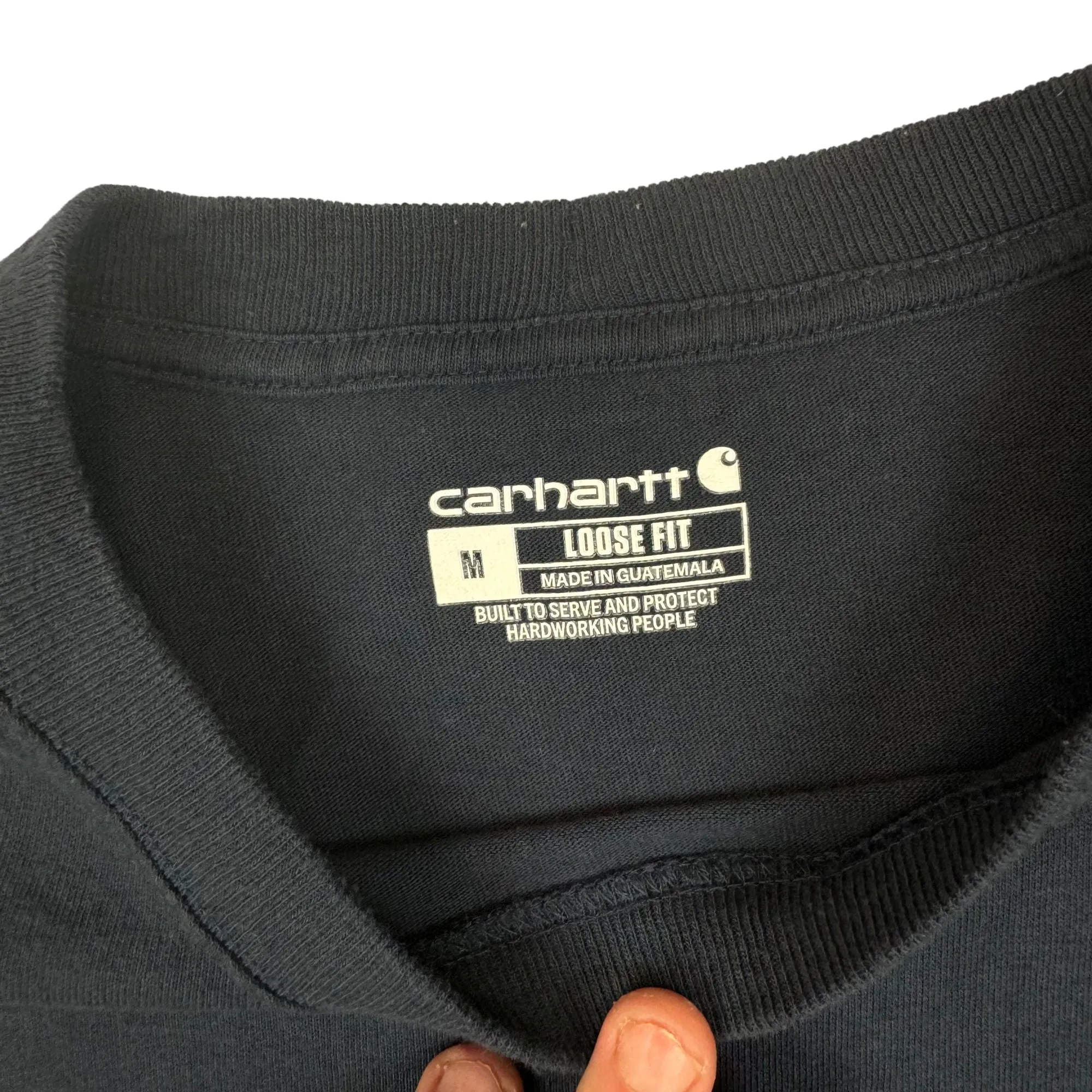 Carhartt Long Sleeve Pocket T-Shirt Navy