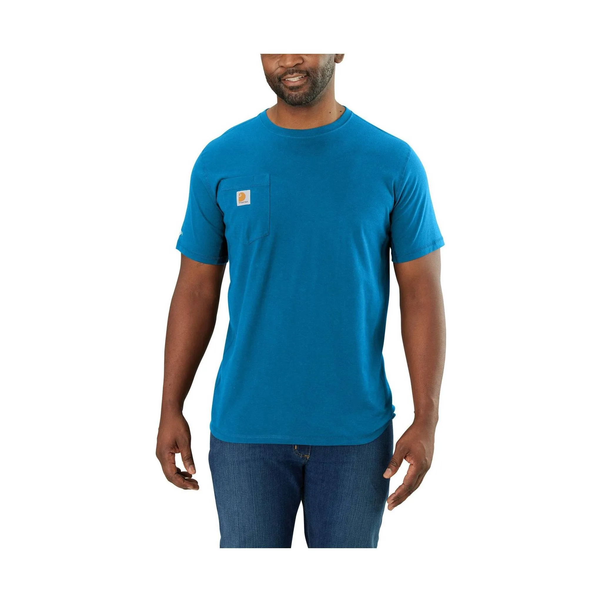 Carhartt Men's Force Relaxed Fit Short-Sleeve Pocket T-Shirt - Marine Blue - ONLINE STORE CREDIT/EXCHANGE ONLY