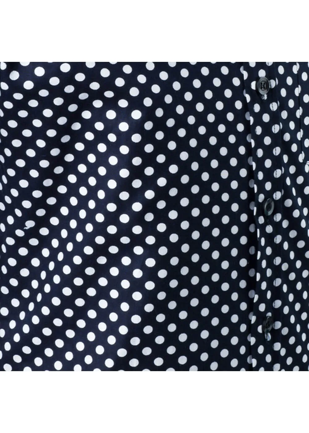 Chenaski Men's Polkadots 70's Shirt Black White