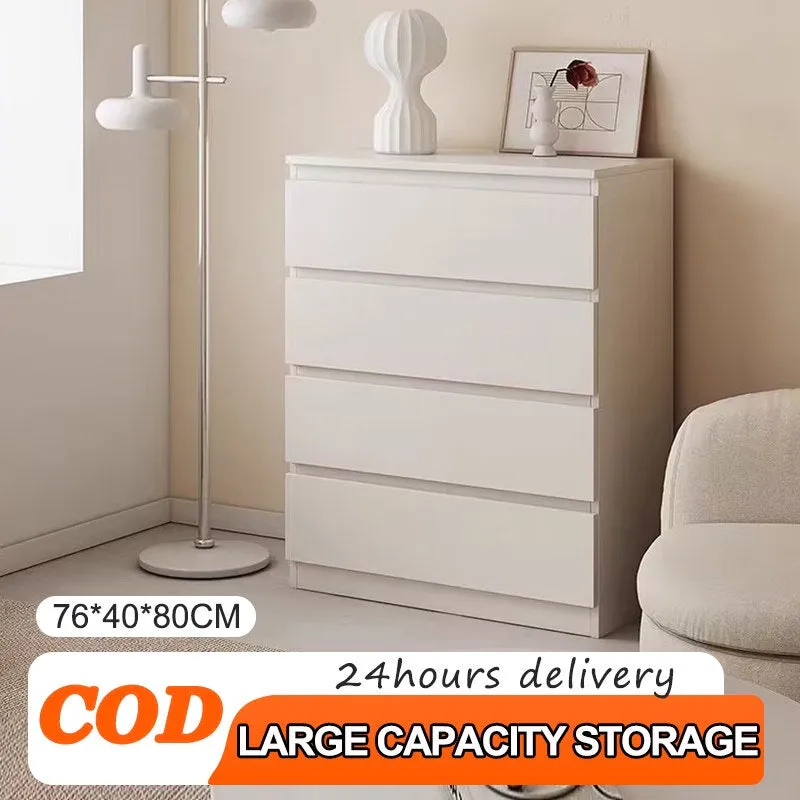 Chest Drawer Bedside Table Putih Storage Multi-layer Wood Wardrobe Locker Nordic Drawer Cabinet Bedroom Storage Bedside