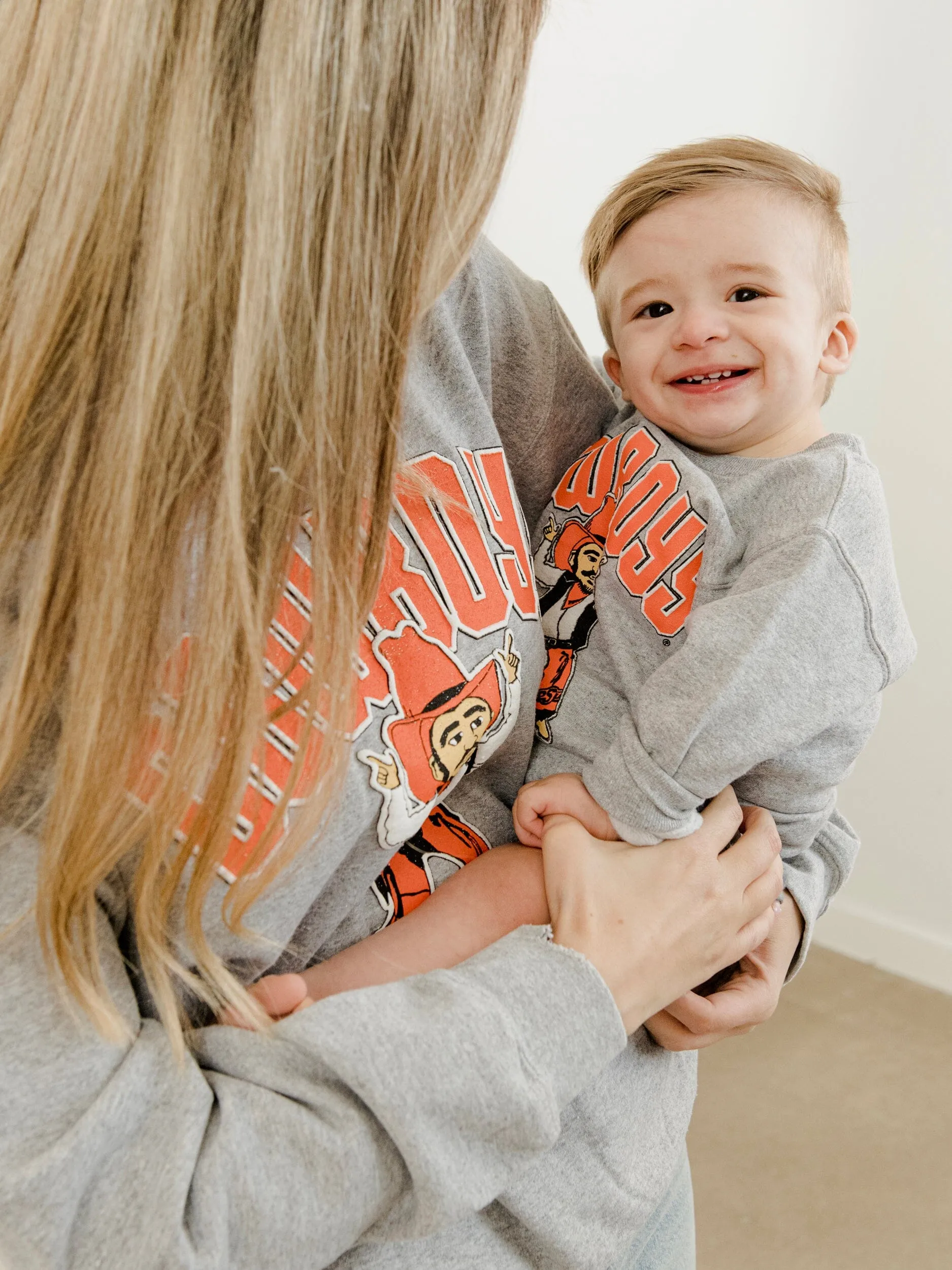 Children's OSU Cartoon Mascot Gray Sweatshirt