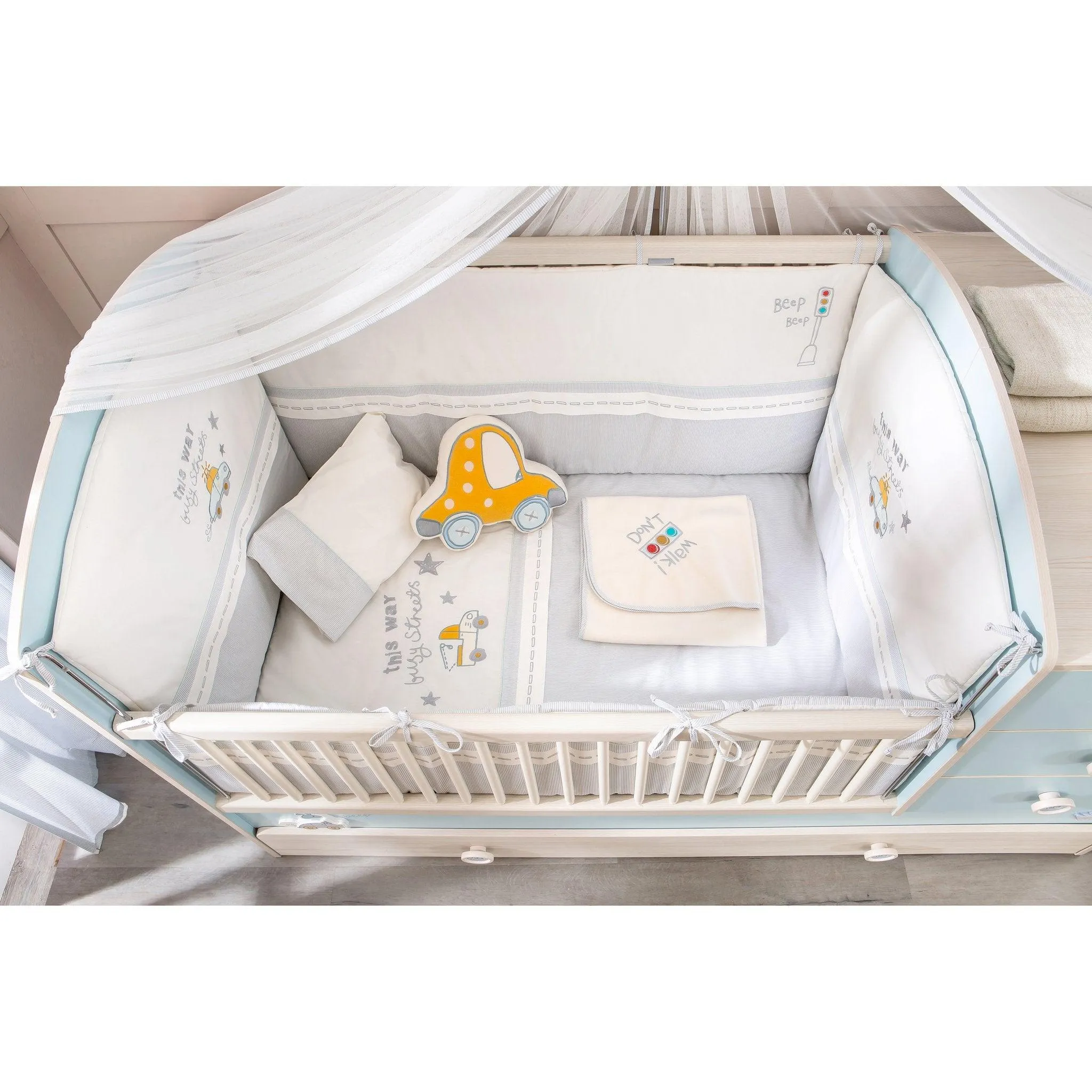 Cilek Baby Cotton St Convertible Baby Bed (75X160 Cm)