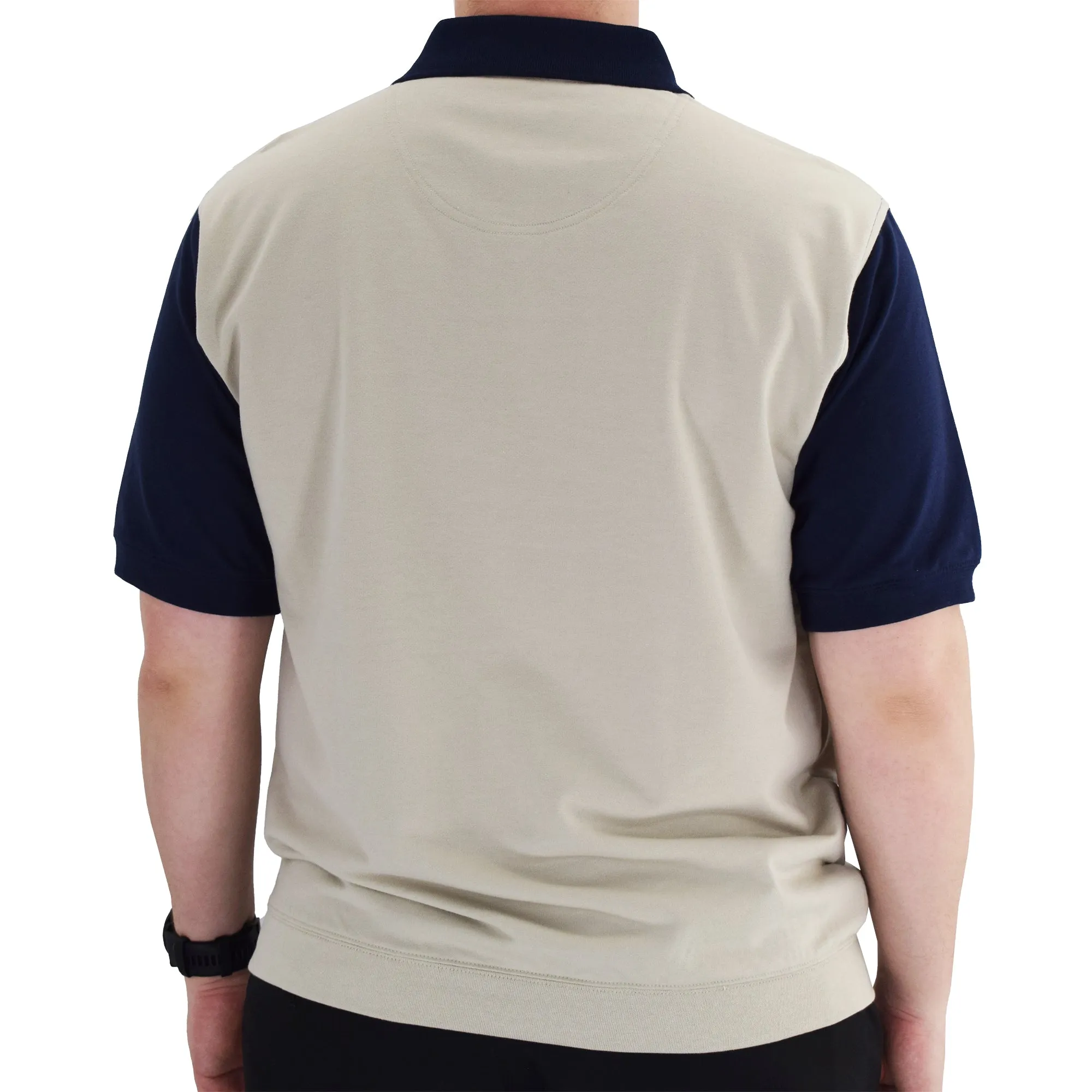 Classics by Palmland Short Sleeve Polo Shirt 6190-326 Big and Tall - Navy